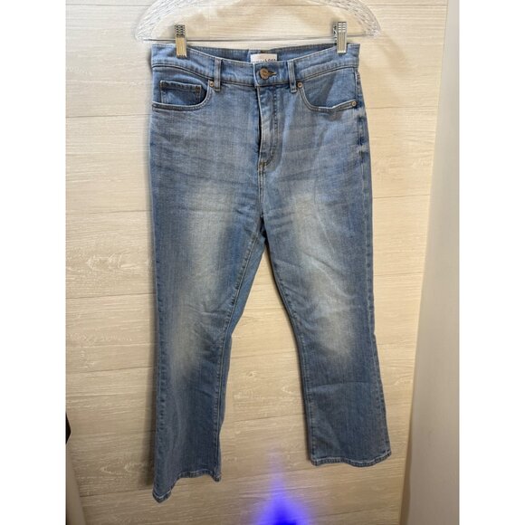 Loft High Waist Kick Crop Light Wash Denim Jeans Size 27/4 Womens‎ Casual - Picture 6 of 10